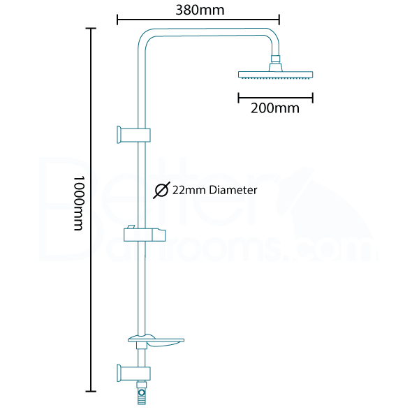 Vision Riser Slide Shower Rail Kit with Ecobar Valve