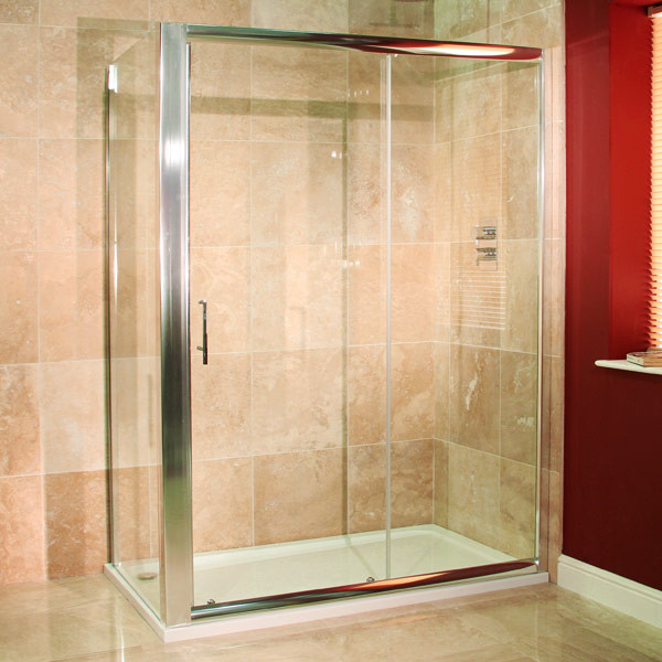 Aquafloe™ 6mm 1200 x 700 Sliding Door Shower Enclosure