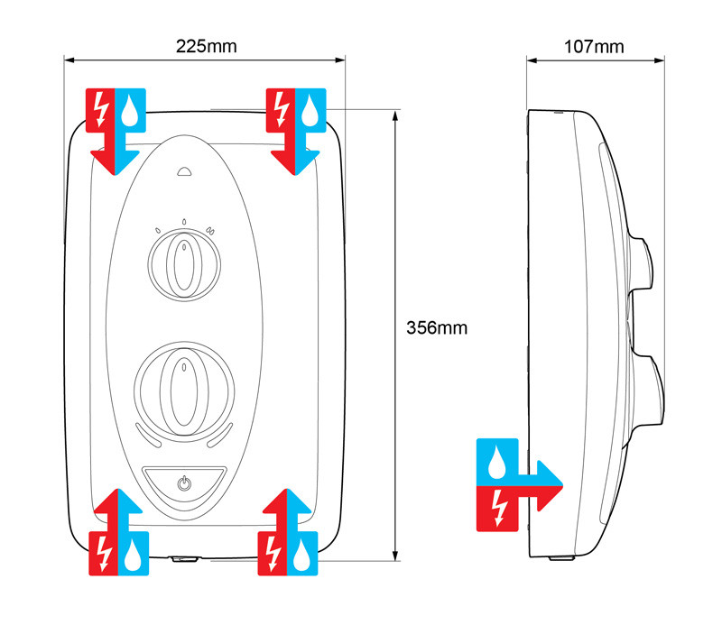 Mira Jump MultiFit 9.5 kW Electric Shower