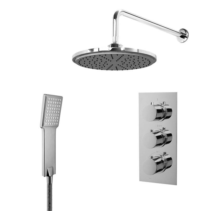 EcoS9 Triple Control Shower Valve with Handset and Head
