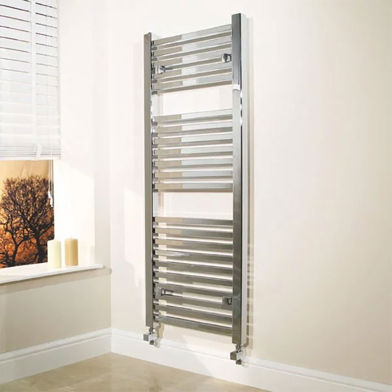 Beta Heat 1200 x 450mm Square Chrome Heated Towel Rail