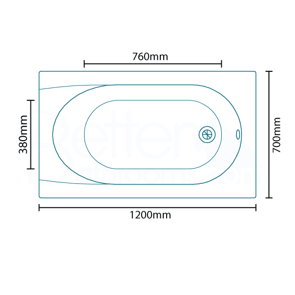 Impressions Compact 1200 x 700 Single Ended Bath