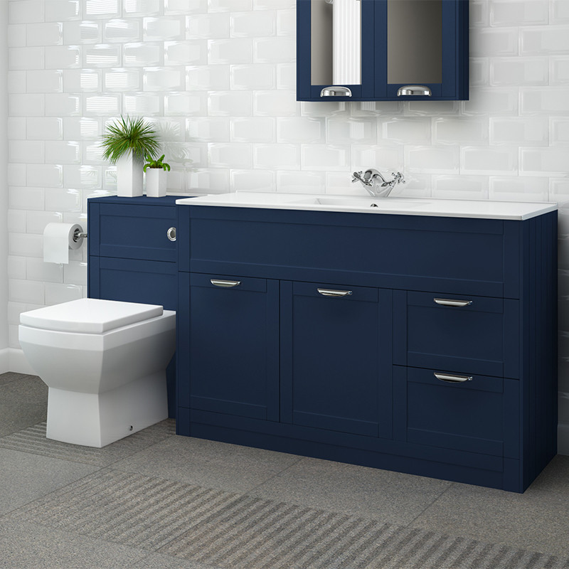 Nottingham 1000 Indigo Blue Combination Unit with Tabor Back to Wall Toilet