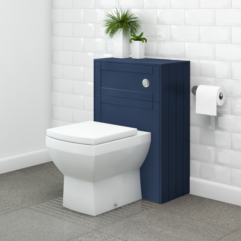 Nottingham Indigo Blue WC Unit with Tabor Back to Wall Toilet