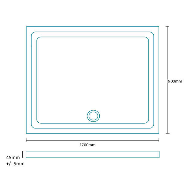 Easy Plumb 1700 x 900 Rectangular Shower Tray