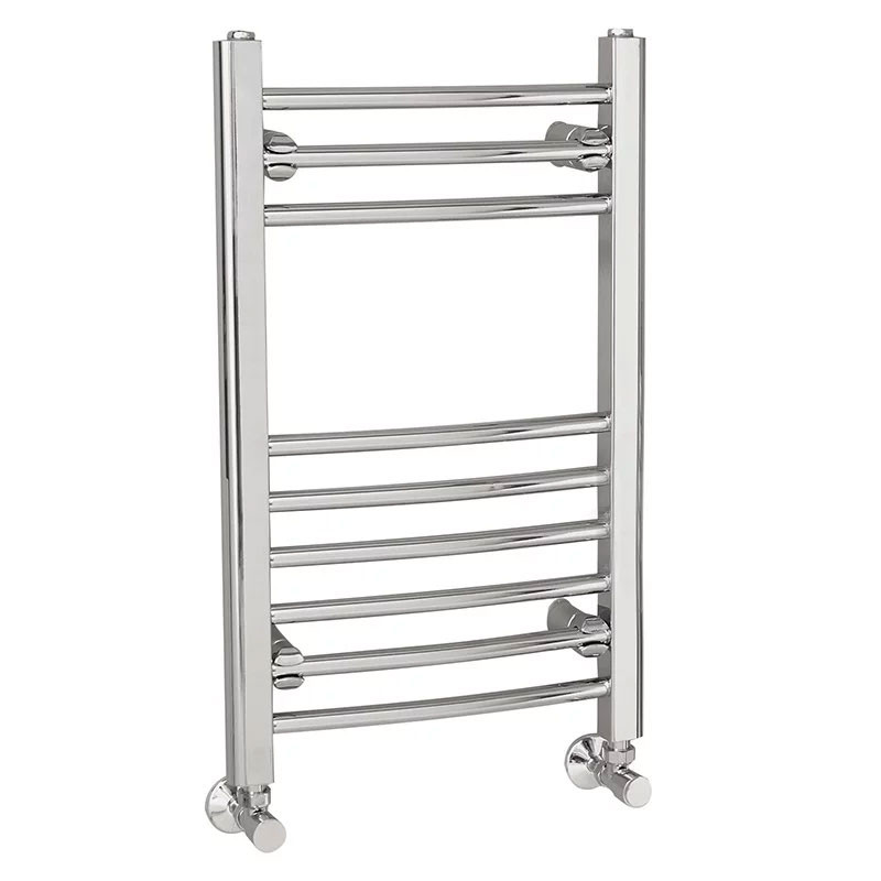 Eco Heat 650 x 400mm Curved Chrome Heated Towel Rail