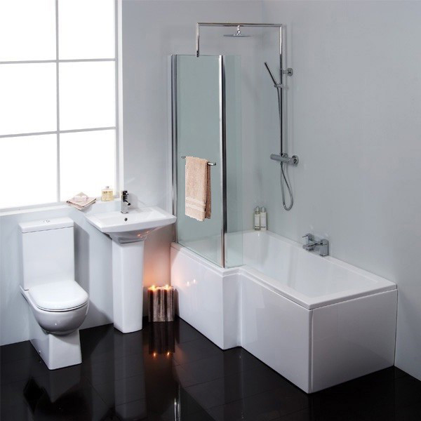 Left Hand Square Shower Bath Suite