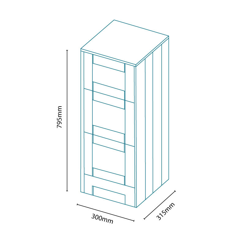 Nottingham Ivory 3 Drawer Unit