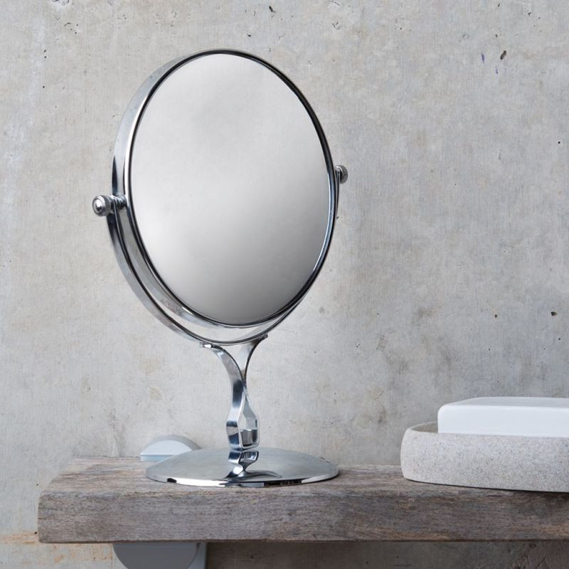 Round 150mm 5 x Magnifying Pedestal Mirror
