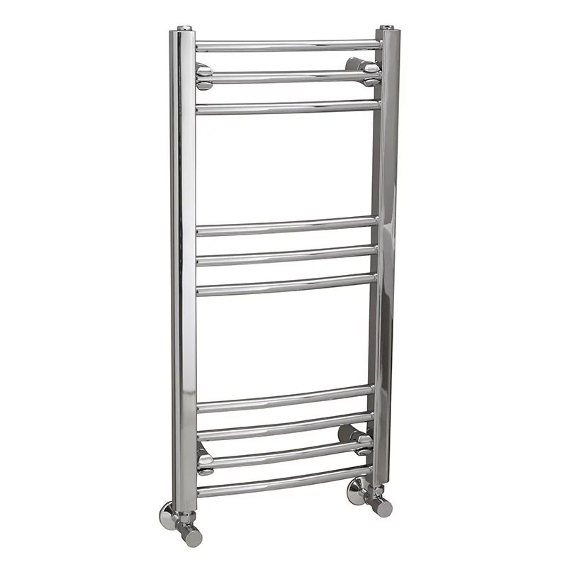 Eco Heat 800 x 400mm Curved Chrome Heated Towel Rail