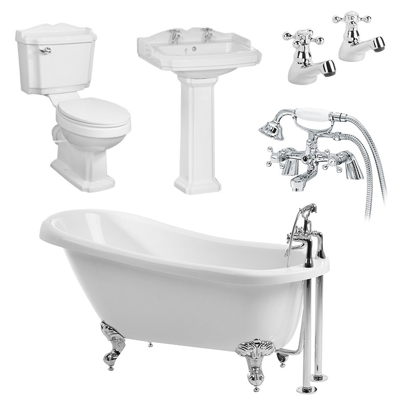 1570 Victoriana Traditional Slipper Bath Suite