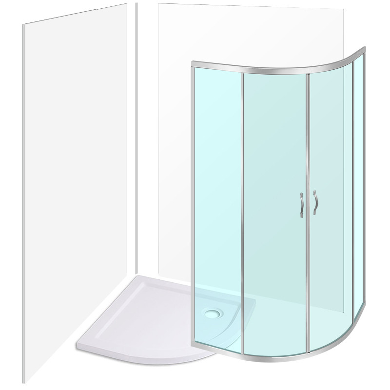 900 X 900 Quadrant Enclosure with Shower Tray and Wall Panels