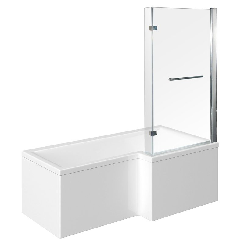 Nottingham Grey Park Royal Right Hand L Shaped Shower Bath Suite