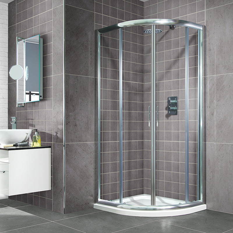 Aquafloe 900 X 900 Sliding Door Quadrant Enclosure With
