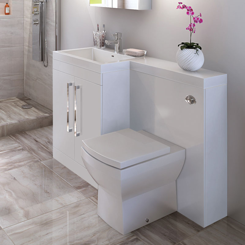Tabor 120cm White Left Hand Combination Unit