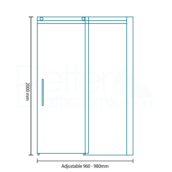 1000 x 800 Aquafloe Elite ll 8mm Sliding Shower Enclosure