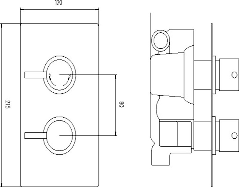 EcoS9 Concealed Dual Control Shower Valve & Diverter Better Bathrooms