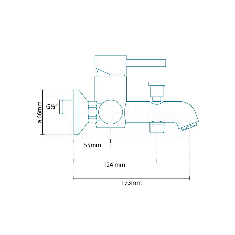 Focus Deck Mounted Bath Shower Mixer