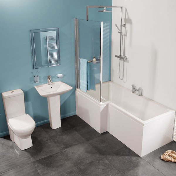 Veneto Left Hand Square Shower  Bath  Suite