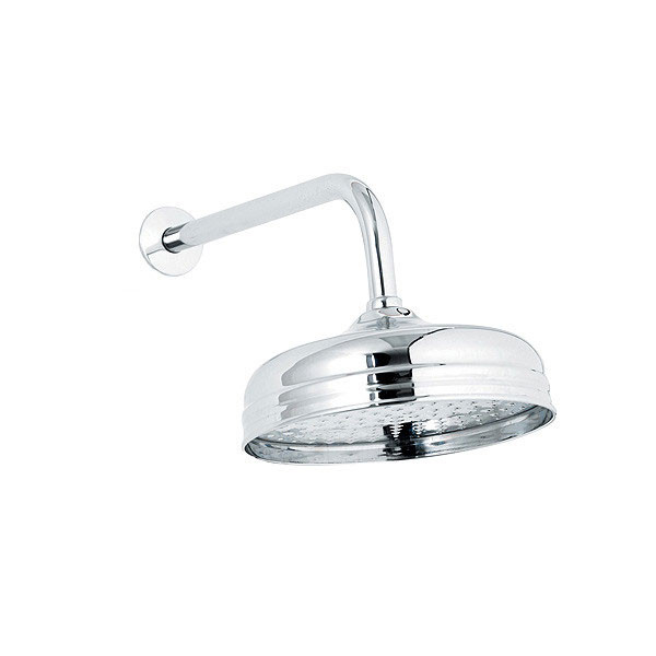 Traditional Dual Valve with 200mm Shower Head & Wall Arm