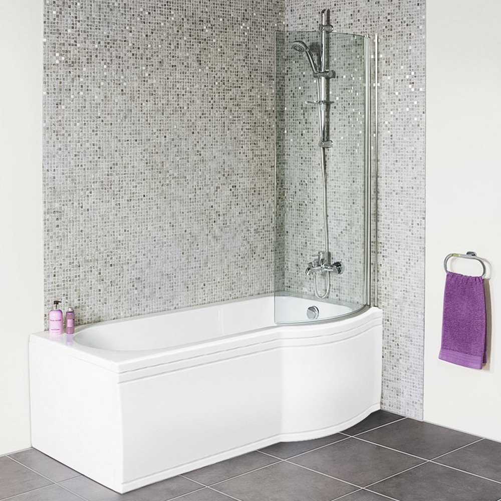 Dee Right Hand P Shape Shower Bath Suite