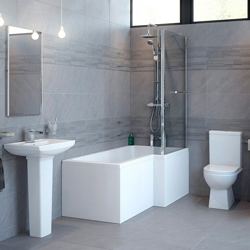 Modena Right Hand Square Shower Bath Suite