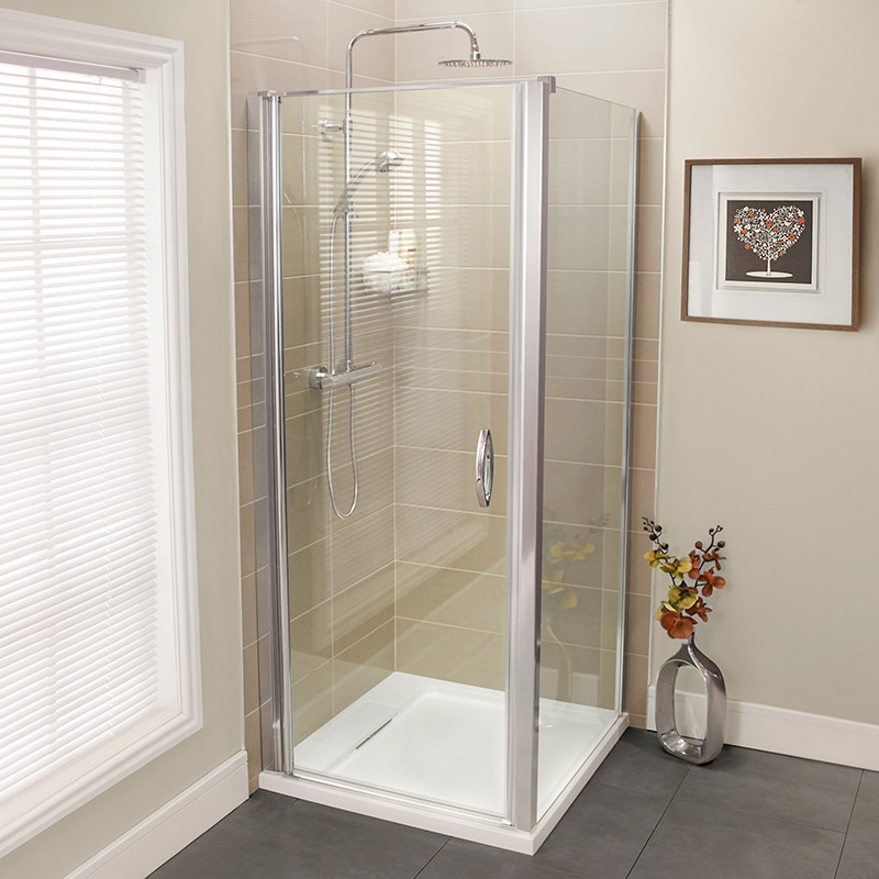Aquafloe Iris 8mm 900 Hinged Shower Enclosure
