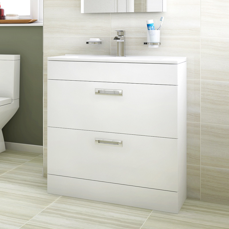 Aspen\u2122 Compact 700 Floor Mounted 2 Drawer Vanity Unit Aspen\u2122 Compact 700 Floor Mounted 2 Drawer Vanity Unit