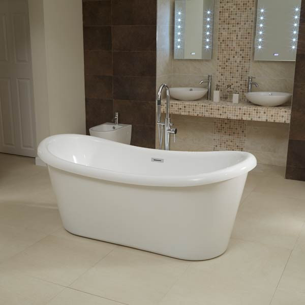 Saffiano 1740 x 800mm Double Ended Slipper Bath