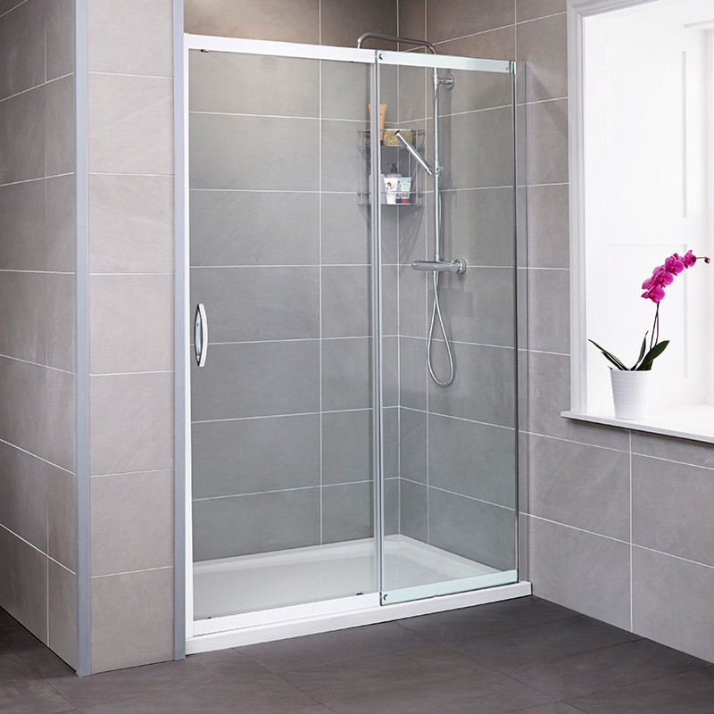 Aquafloe™ Iris 8mm 1700 x 800 Sliding Door Shower Enclosure