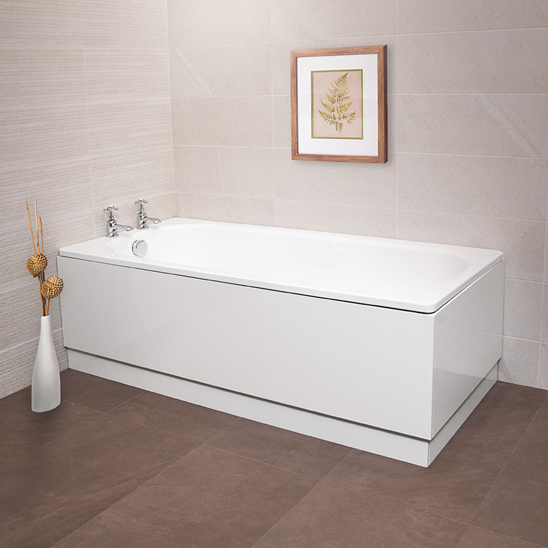 1700 x 700 Steel Bath with Tap Holes