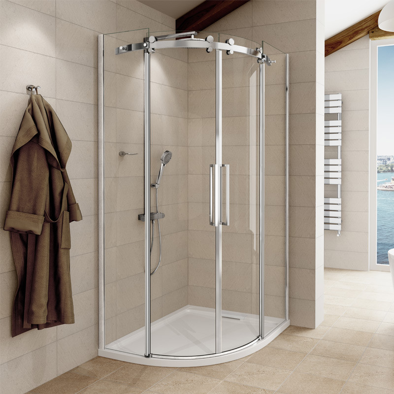 1200 x 800 Aquafloe™ Elite ll 8mm Right Hand Offset Quadrant Enclosure