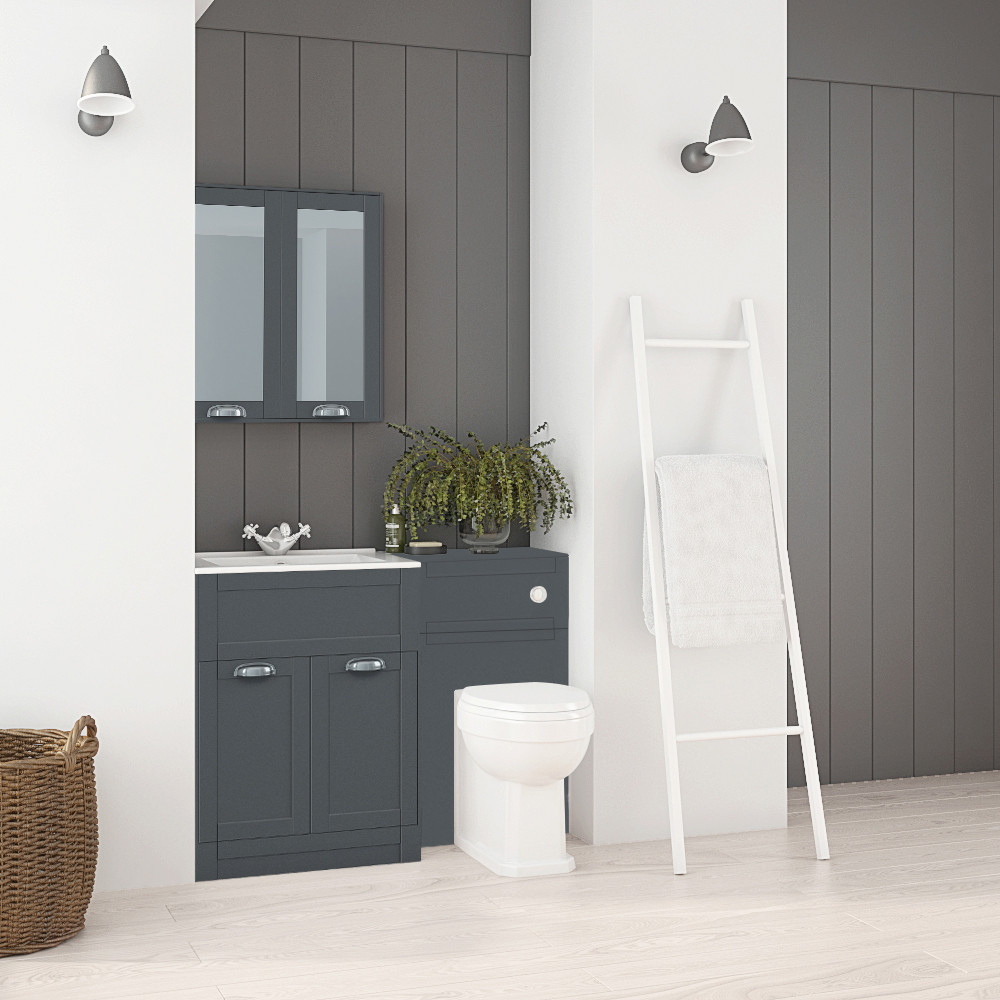 Nottingham 600 Grey Combination Unit with Park Royal™ Back to Wall Toilet