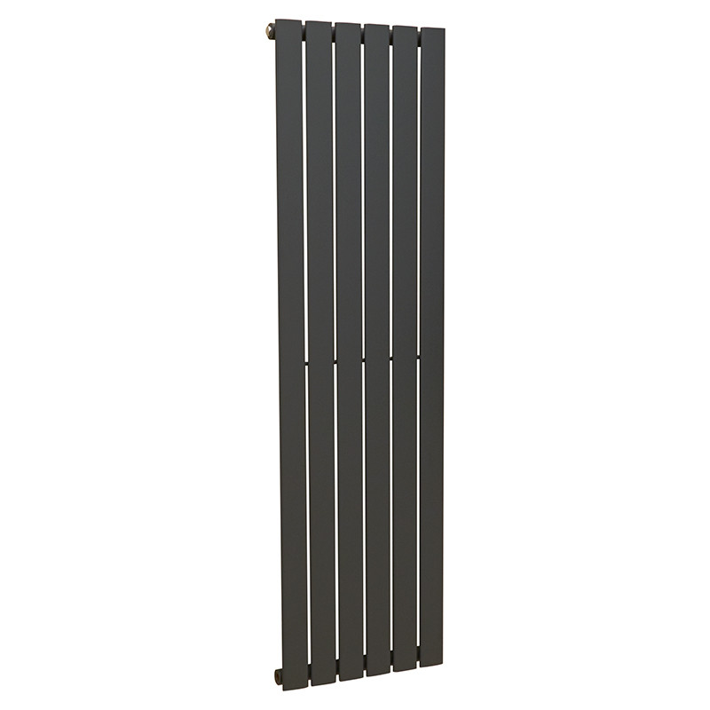 Vega 1600 x 450mm Single Flat Panel Anthracite Vertical Radiator