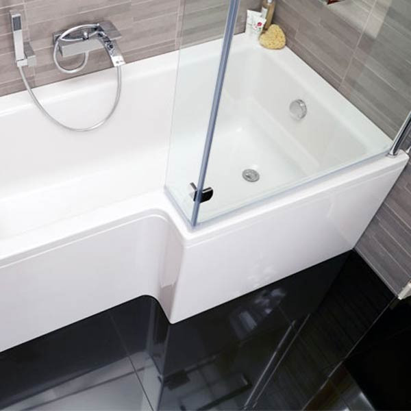 Verona Right Hand Shower Bath Suite With Taps