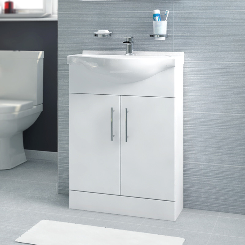 Windsor 55 White Vanity Basin Unit