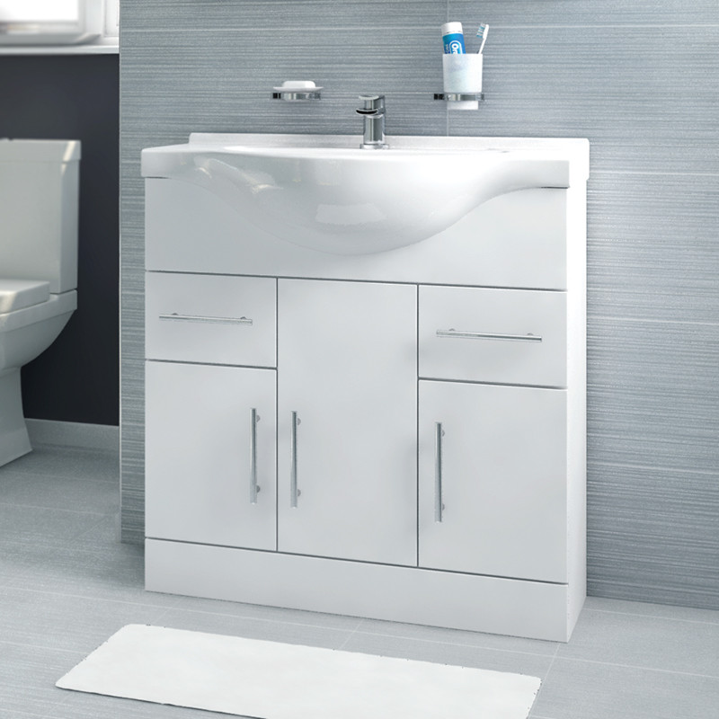Windsor 75 White Vanity Basin Unit Voss 75 B Vanity 1 Jpg
