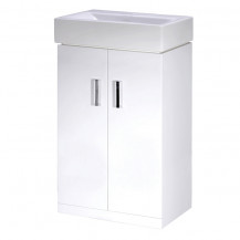 White Vanity Units Premier Cloakroom Packs Checkers White 450 Floor Standing Basin Unit