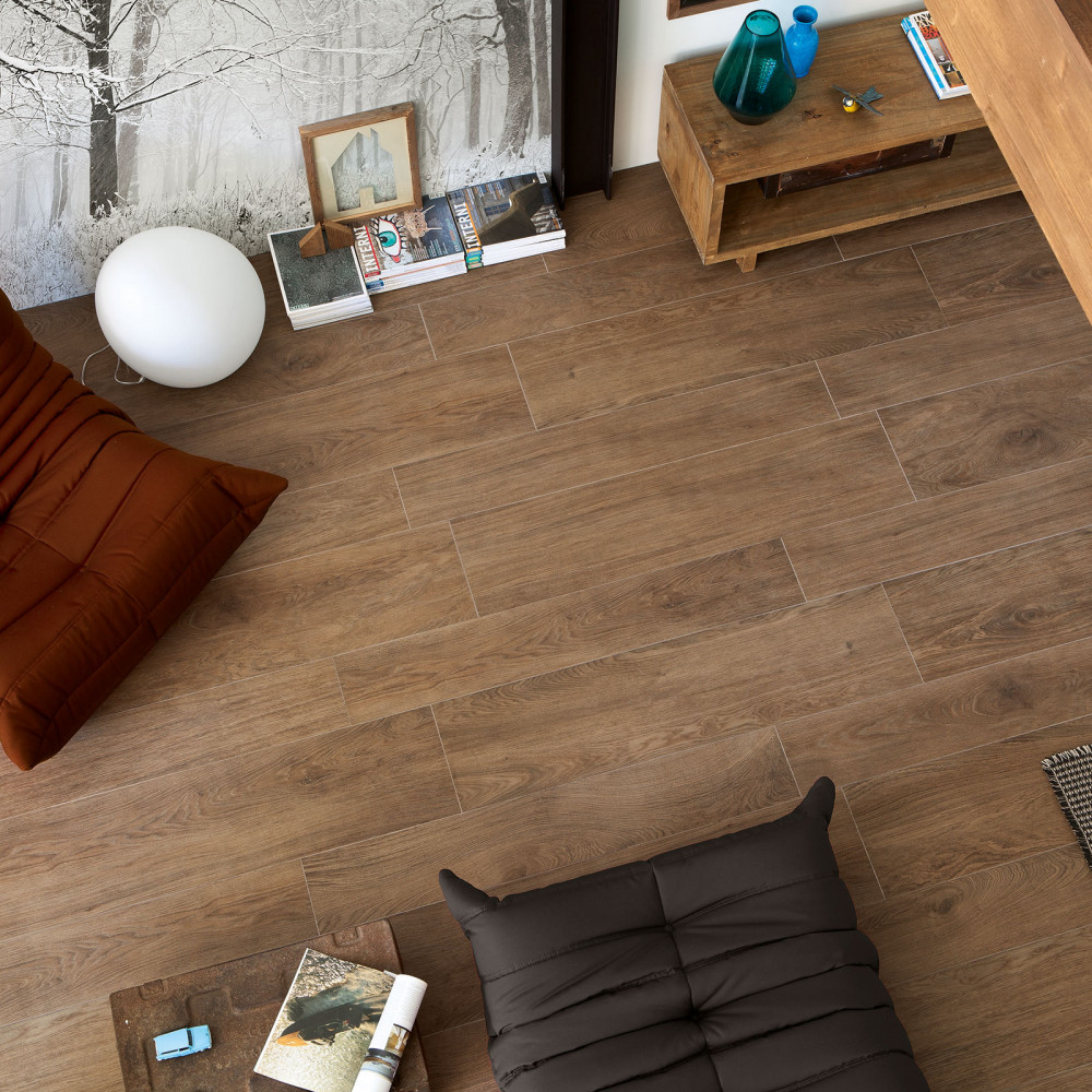 Trendwood Oak Natural Glazed Porcelain Rectified Floor  Tile 