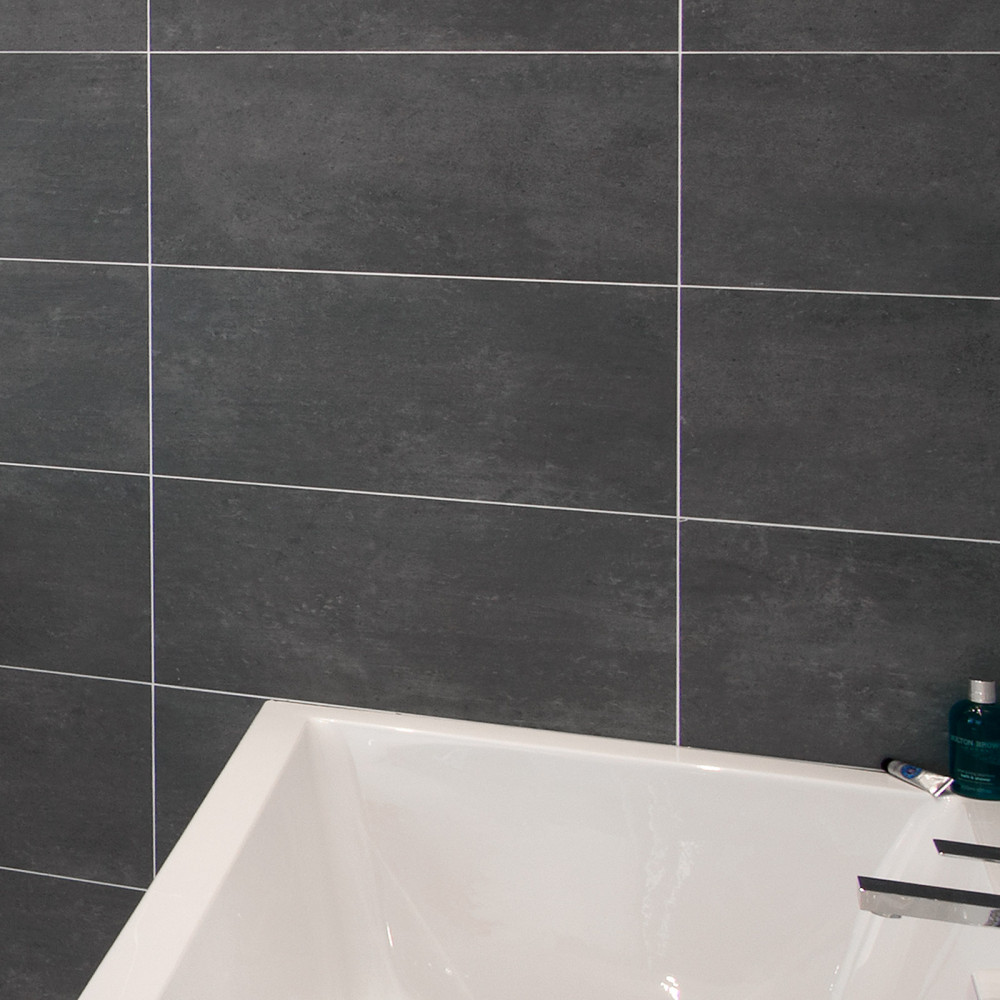 Cementi Dark Grey Porcelain Wall Floor Tile