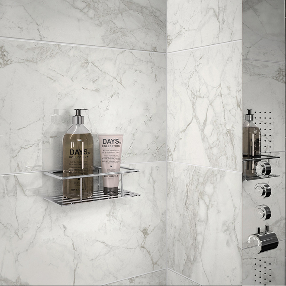 Large Format Luni Blanco Polished Porcelain Rectified Wall