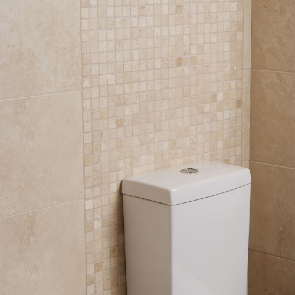White Travertine Tumbled Wall Floor Mosaic Tile