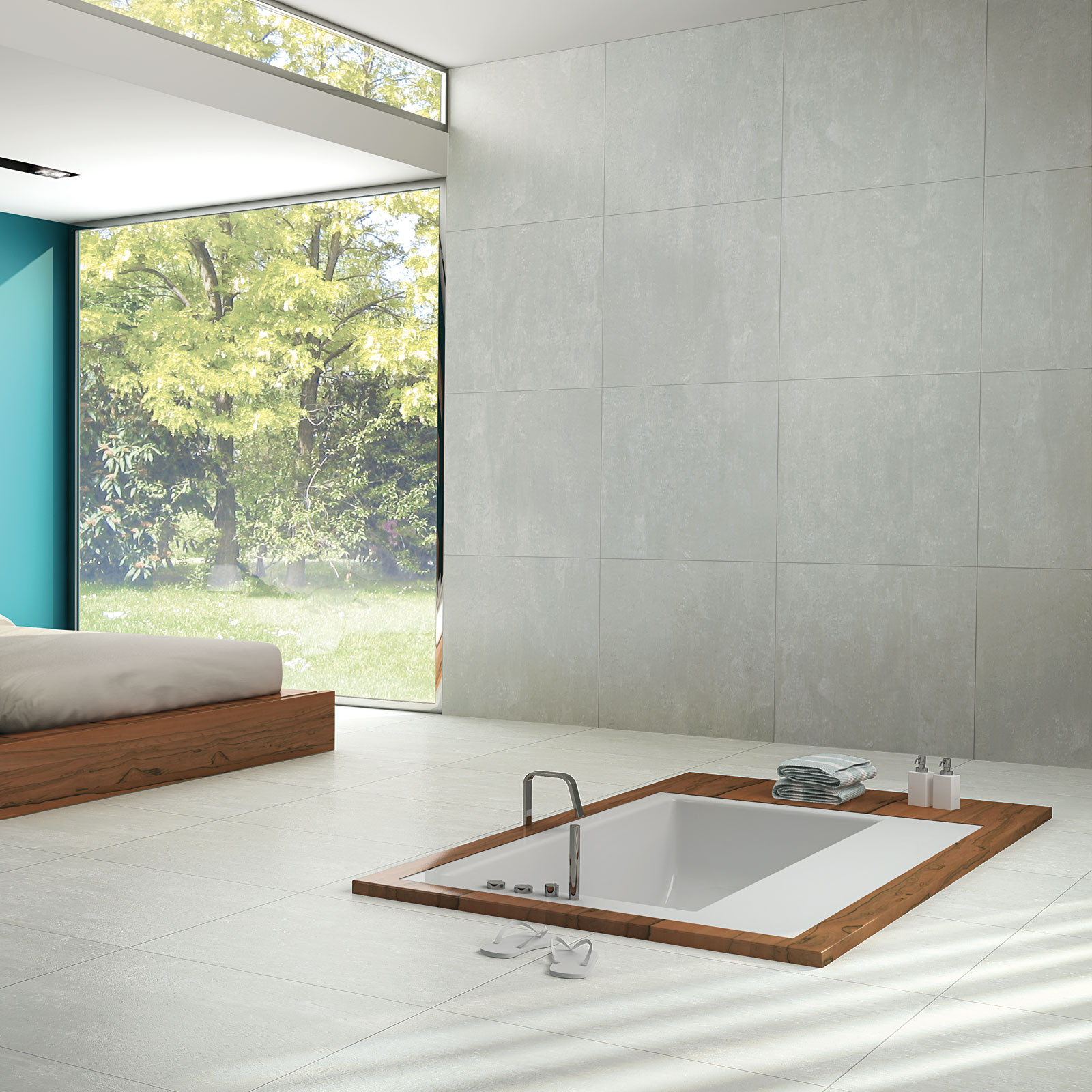 Cementi Light Grey Porcelain Wall Floor Tile