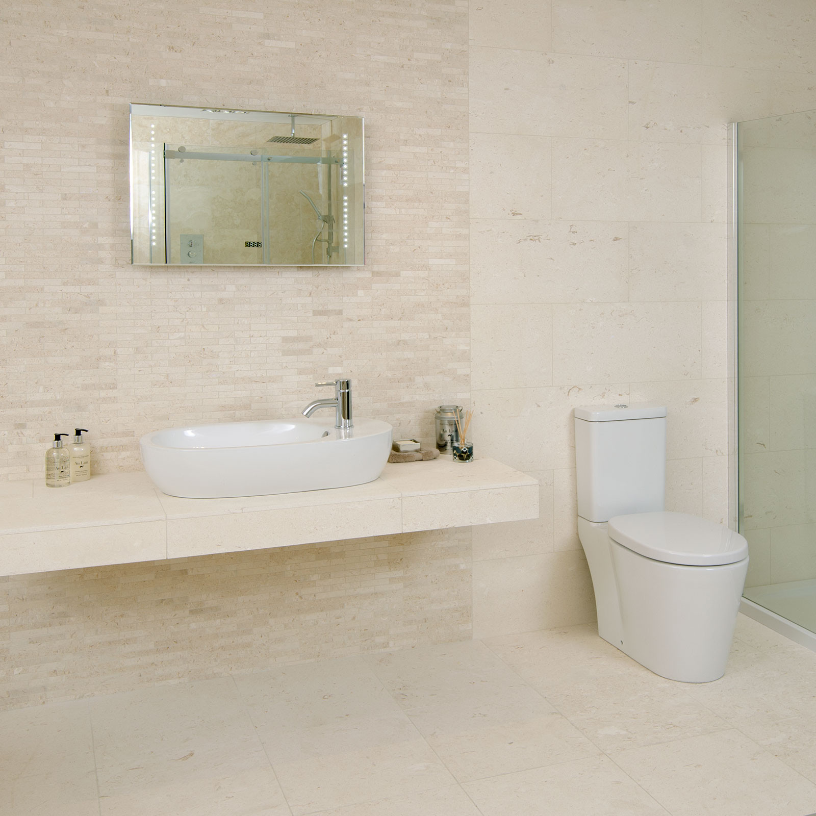 Irish Cream Honed Marble Mosaic