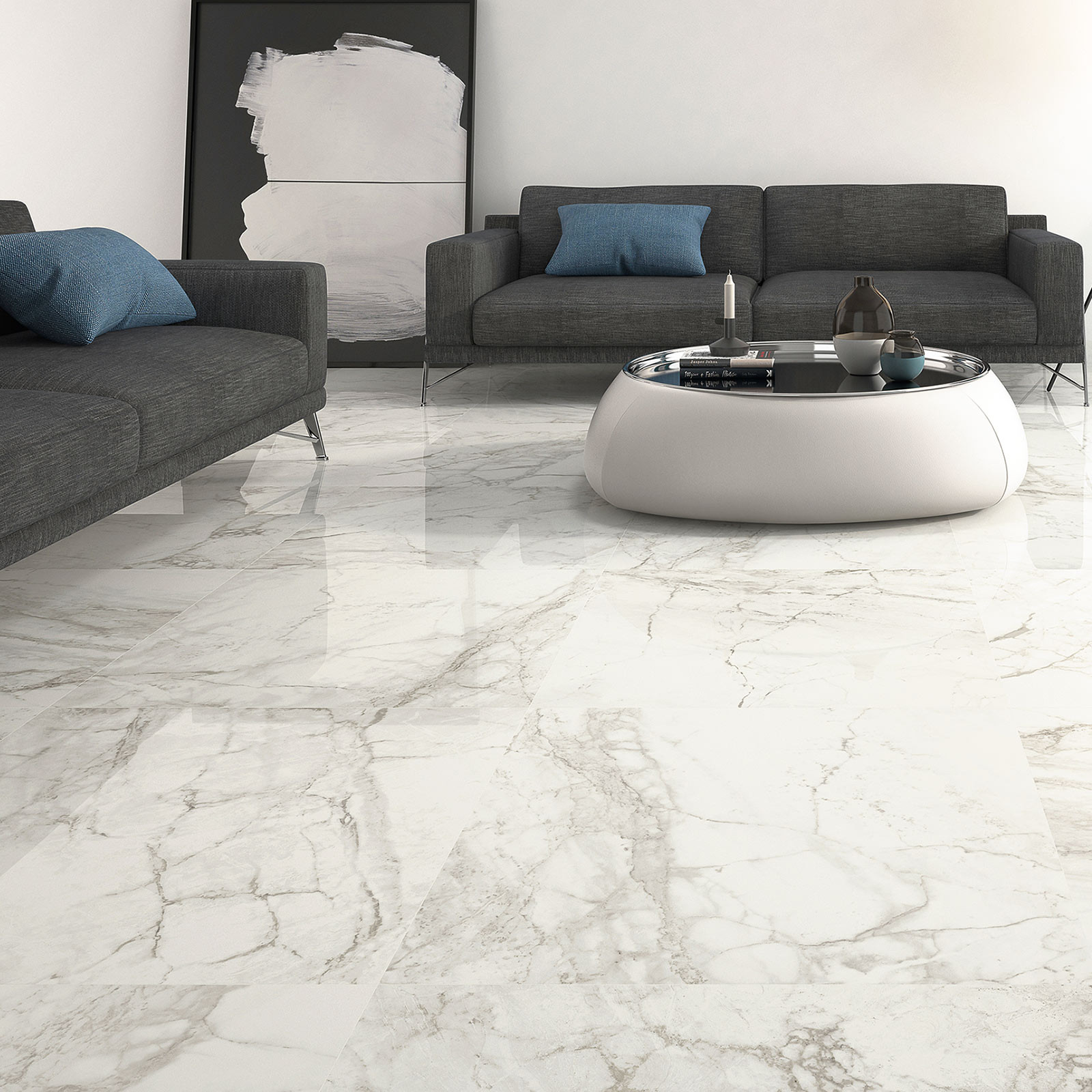 Simple Large Floor Tile with Electrical Design
