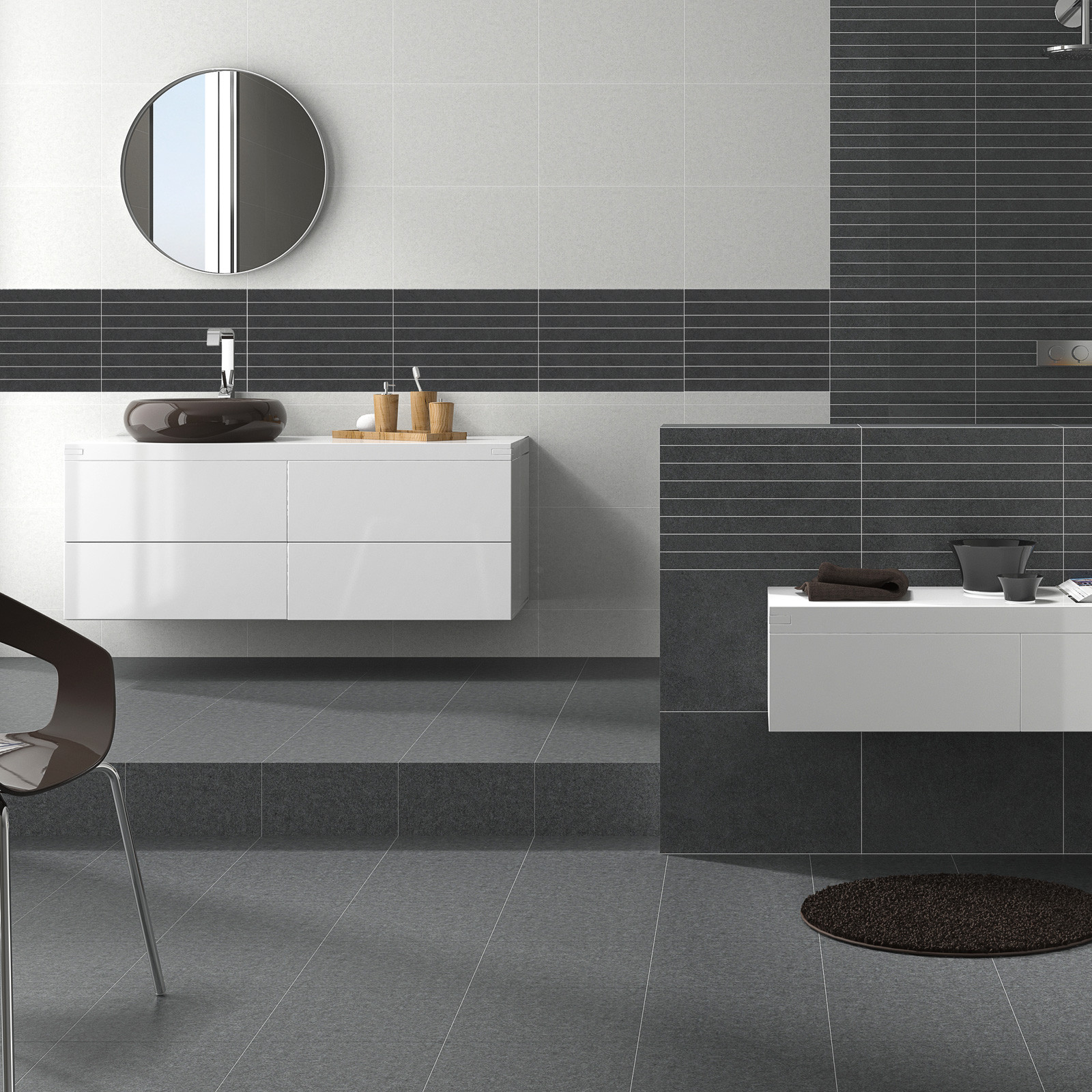 Marbella Grafito Relieve Wall Tile